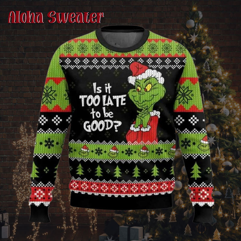 Grinch Skate Contest Ugly Christmas Sweater - Holiday Gift product image 5