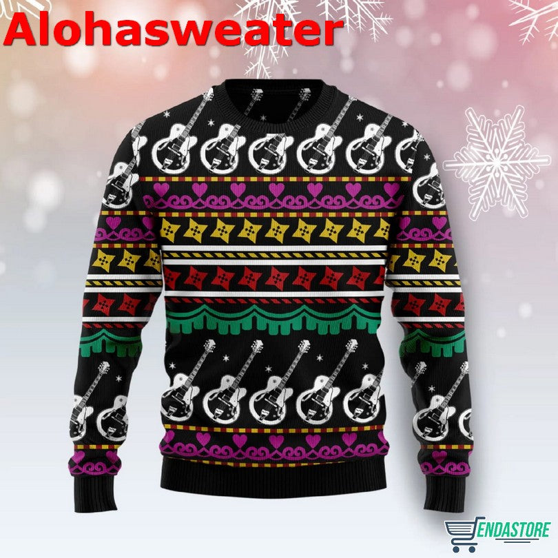 Guitar Christmas Ugly Christmas Sweater - Holiday Gift product image