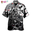 Halloween Black Cat Flying Horror Night Hawaiian - Adult & Kids T-Shirts, Sweatshirts & Hoodies apparel design preview 1