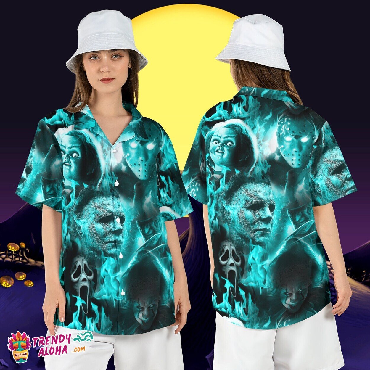 Halloween Horror Characters Freddy Michael Jason - Adult & Kids T-Shirts, Sweatshirts & Hoodies apparel design preview 1