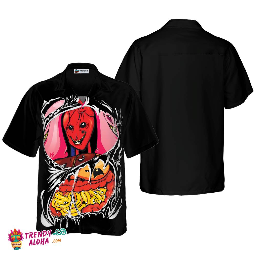 Halloween Horror Human Guts Hawaiian - Adult & Kids T-Shirts, Sweatshirts & Hoodies apparel design preview 1