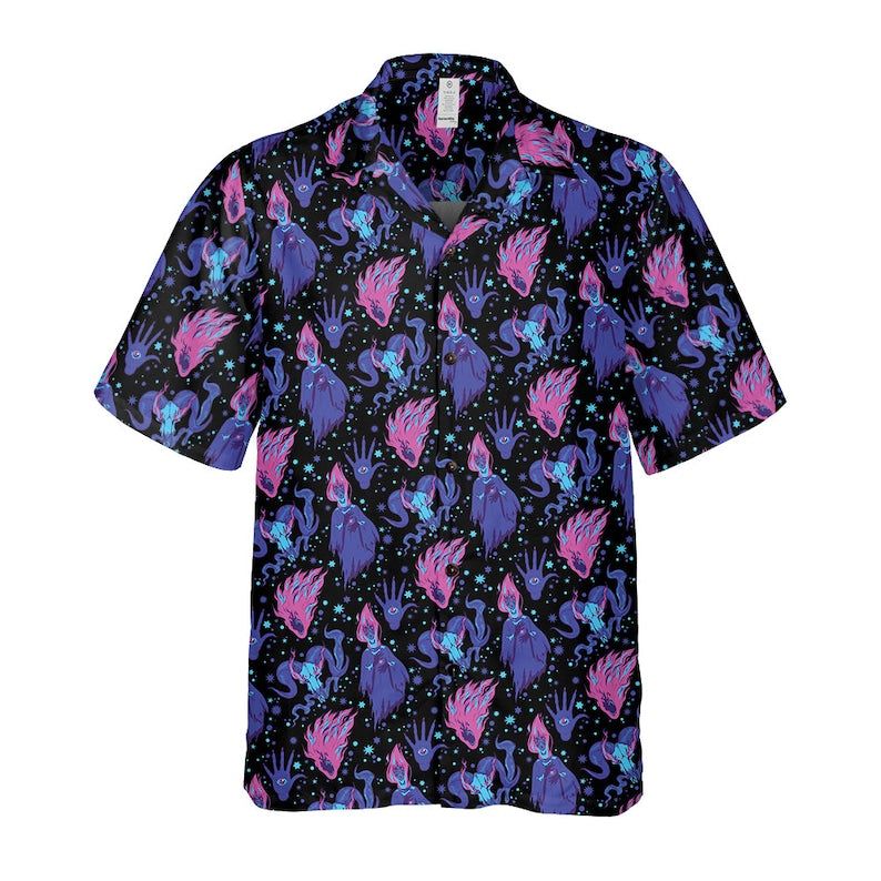 Halloween Horror Monster Magic Hand, Skulls Hawaiian - Adult & Kids T-Shirts, Sweatshirts & Hoodies apparel design preview 1
