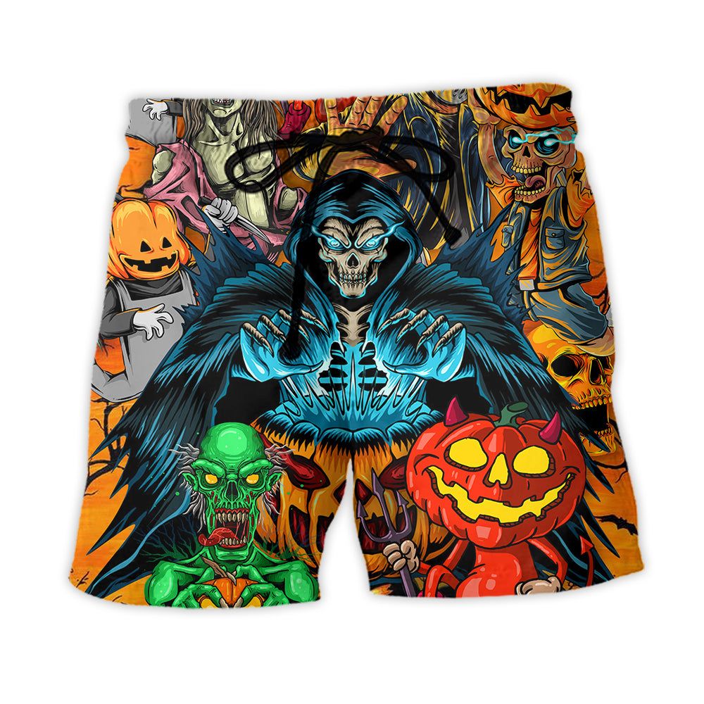 Halloween Scary Skull Pumpkin Horror Art Style Trendy - Adult & Kids T-Shirts, Sweatshirts & Hoodies apparel design preview 1