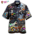 Halloween Skeleton Dinosaur Driving Monster Truck - Adult & Kids T-Shirts, Sweatshirts & Hoodies apparel design preview 1