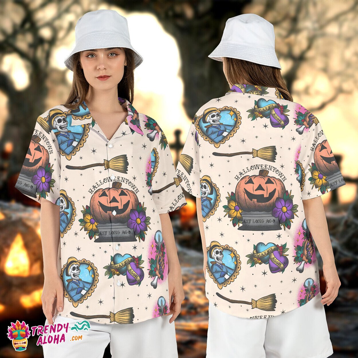 Halloweentown University Halloween Pumpkin Horror - Adult & Kids T-Shirts, Sweatshirts & Hoodies apparel design preview 1