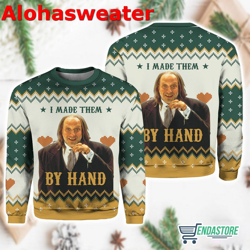 Hanson Scary Movie I Made Them By Hand Ugly Christmas Sweater - Holiday Gift product image