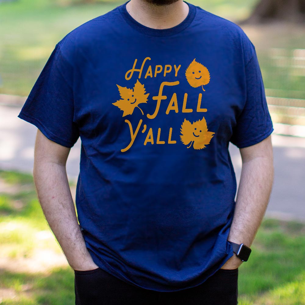 Happy Fall Y'all - Adult & Kids T-Shirts, Sweatshirts & Hoodies apparel design preview 1