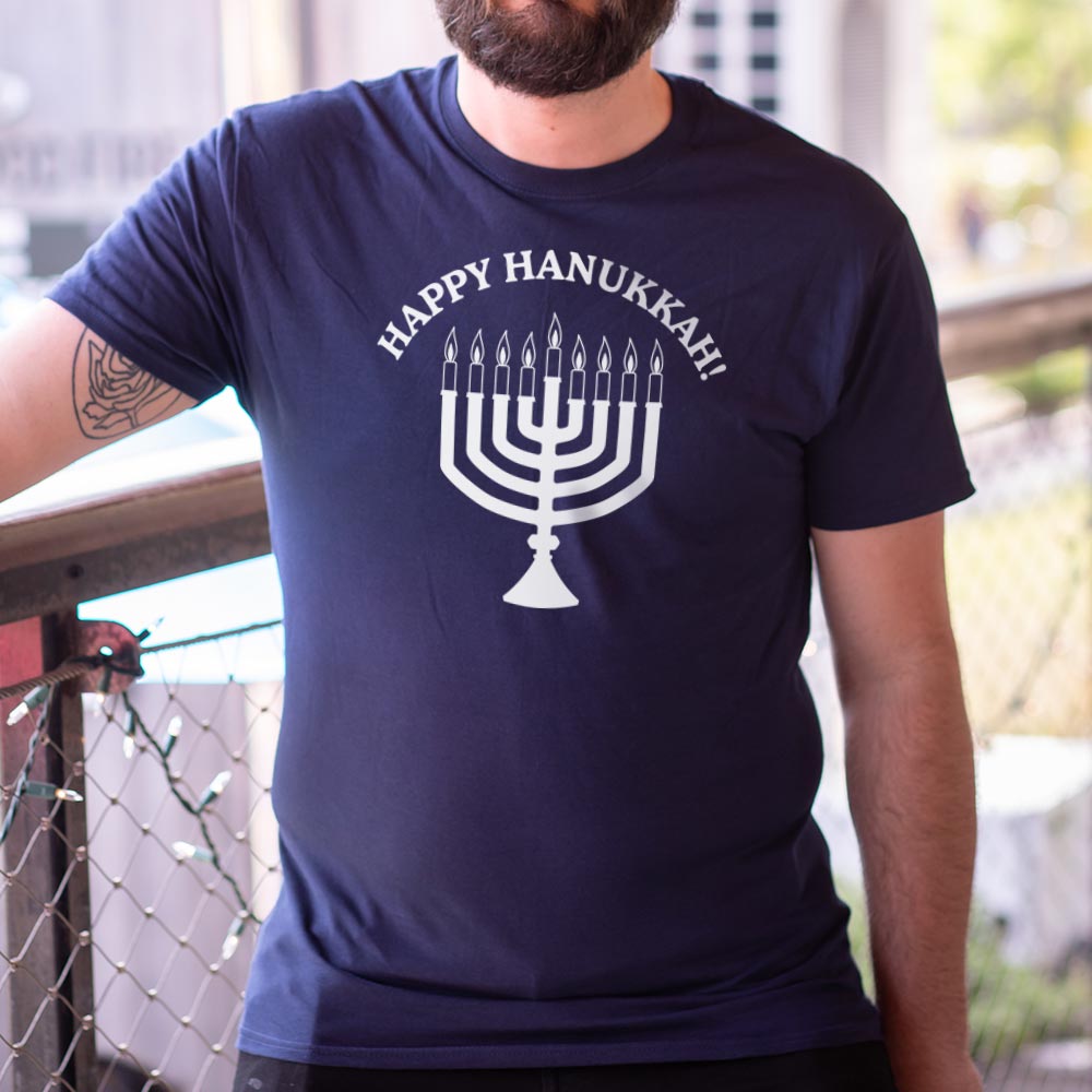 Happy Hanukkah - Adult & Kids T-Shirts, Sweatshirts & Hoodies apparel design preview 1