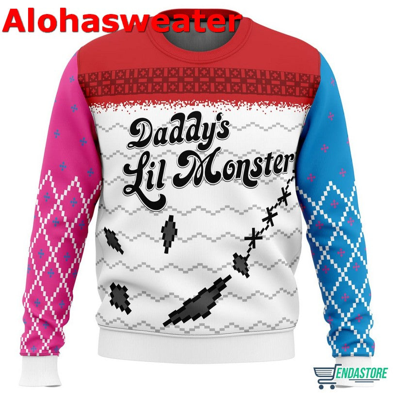 Harley Daddy Lil Monster Ugly Christmas Sweater - Holiday Gift product image