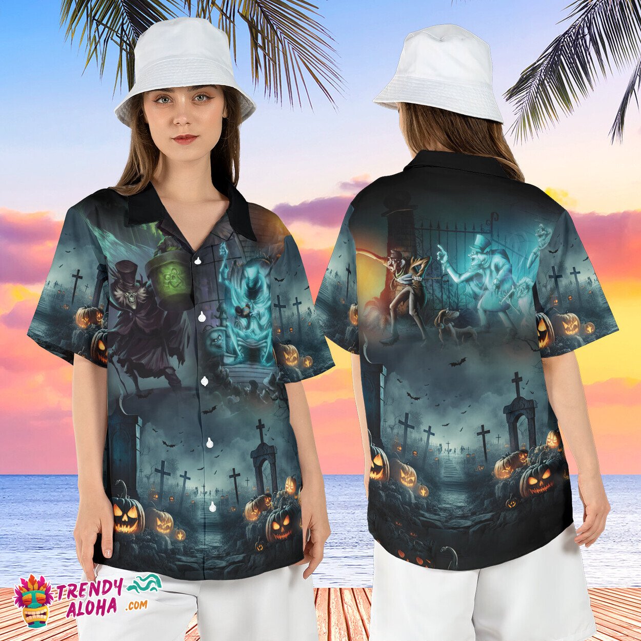 Haunted Mansion Foolish Mortals Horror Movie Aloha - Adult & Kids T-Shirts, Sweatshirts & Hoodies apparel design preview 1