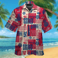 Hawaiian Atlanta Braves Tropical Short Sleeve Button - Adult & Kids T-Shirts, Sweatshirts & Hoodies apparel design preview 1