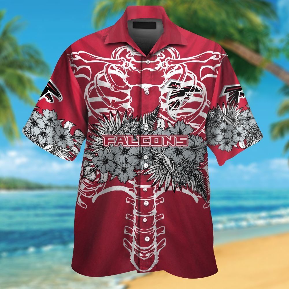 Hawaiian Atlanta Falcons Short Sleeve Tropical Button - Adult & Kids T-Shirts, Sweatshirts & Hoodies apparel design preview 1