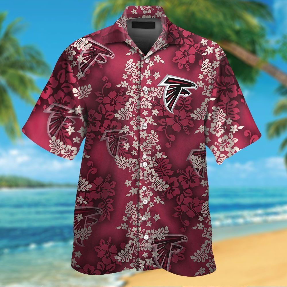Hawaiian Atlanta Falcons Tropical Short Sleeve Button - Adult & Kids T-Shirts, Sweatshirts & Hoodies apparel design preview 1