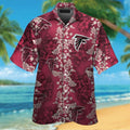 Hawaiian Atlanta Falcons Tropical Short Sleeve Button - Adult & Kids T-Shirts, Sweatshirts & Hoodies apparel design preview 1