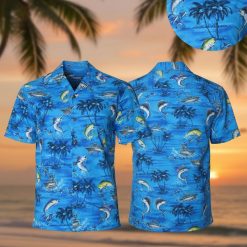Hawaiian Fishing for Men Bass Fish Print Button Down - Adult & Kids T-Shirts, Sweatshirts & Hoodies apparel design preview 1