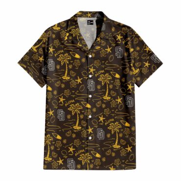 San Diego Padres Circle Aloha Paradise Hawaiian - Adult & Kids T-Shirts, Sweatshirts & Hoodies apparel design preview 1