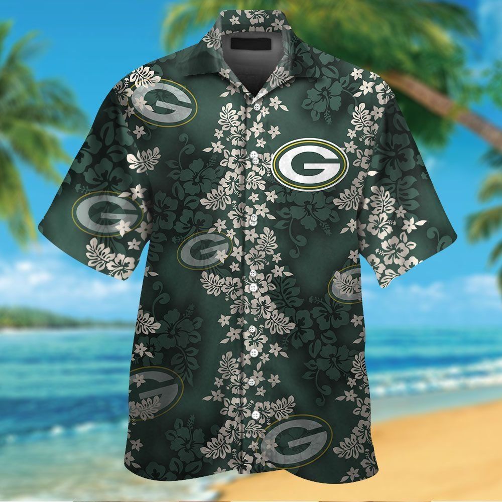 Hawaiian Green Bay Packers Exclusive Design - Adult & Kids T-Shirts, Sweatshirts & Hoodies apparel design preview 1