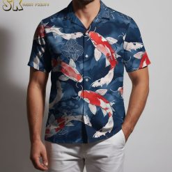 Koi Fish Hawaiian for Men Japanese Carp Short Sleeve - Adult & Kids T-Shirts, Sweatshirts & Hoodies apparel design preview 1