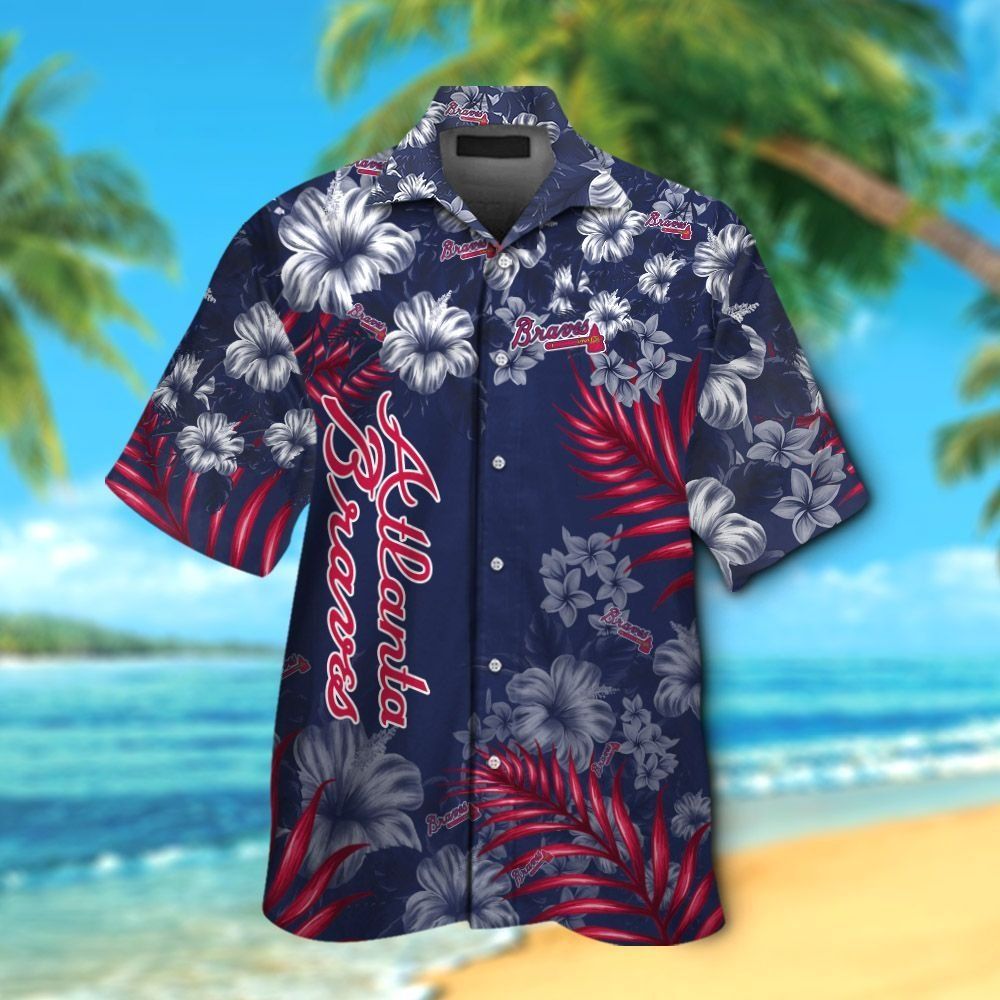 Hawaiian Short Sleeve Atlanta Braves Button Up - Adult & Kids T-Shirts, Sweatshirts & Hoodies apparel design preview 1