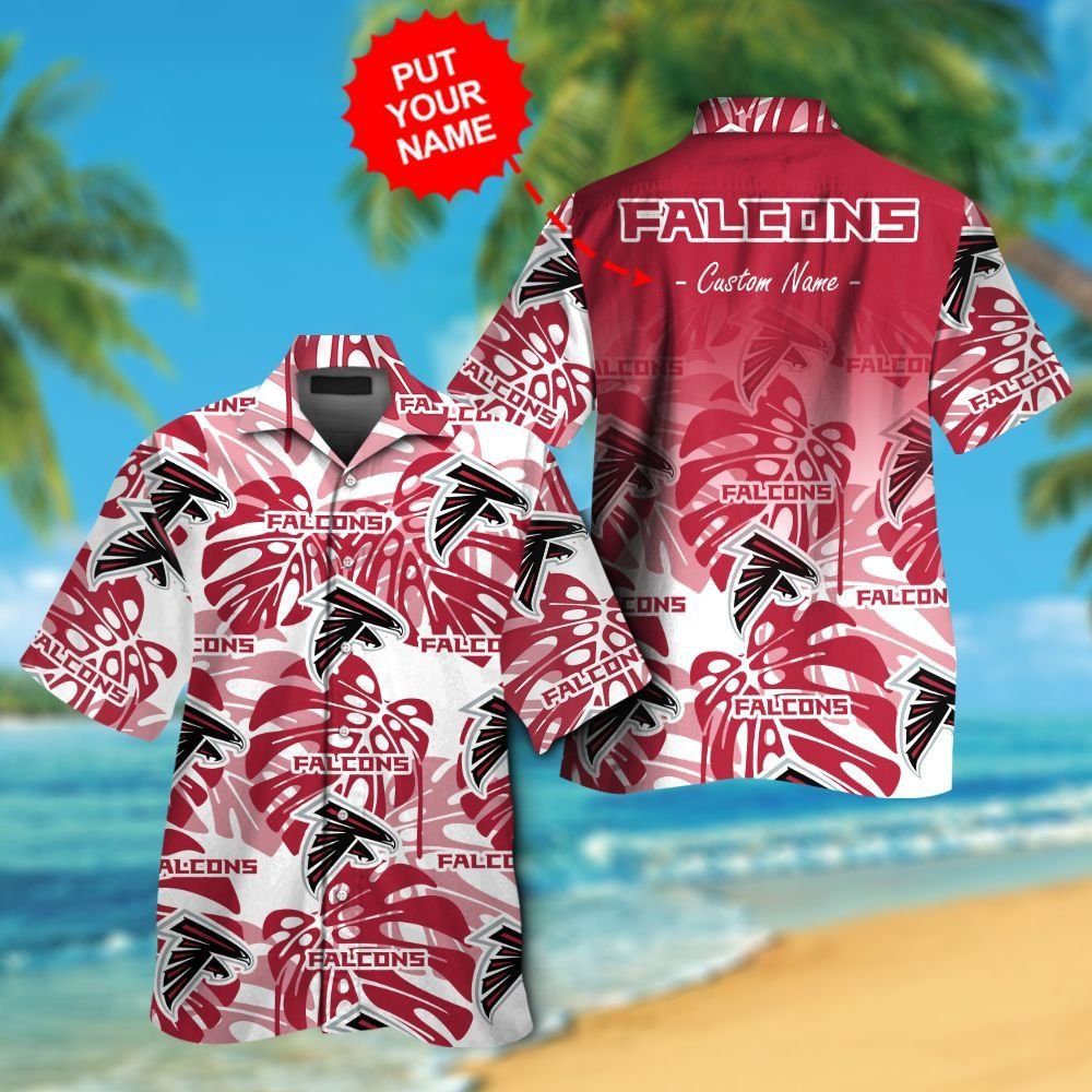 Hawaiian Short Sleeve Atlanta Falcons Tropical Button - Adult & Kids T-Shirts, Sweatshirts & Hoodies apparel design preview 1