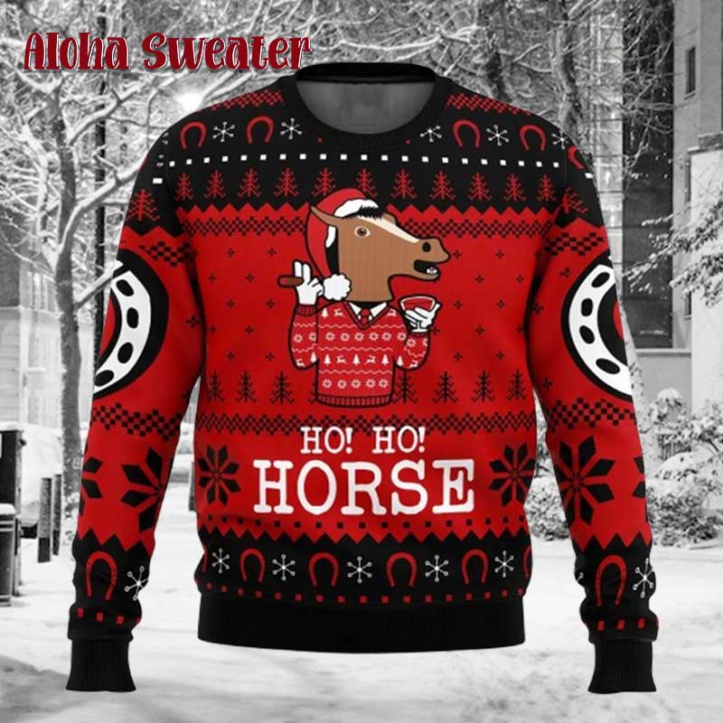 Bojack Horseman Xmas Pattern Ugly Christmas Sweater - Holiday Gift product image 3