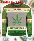 Hobby Lit This Year Weed Ugly Christmas Sweater - Holiday Gift product image