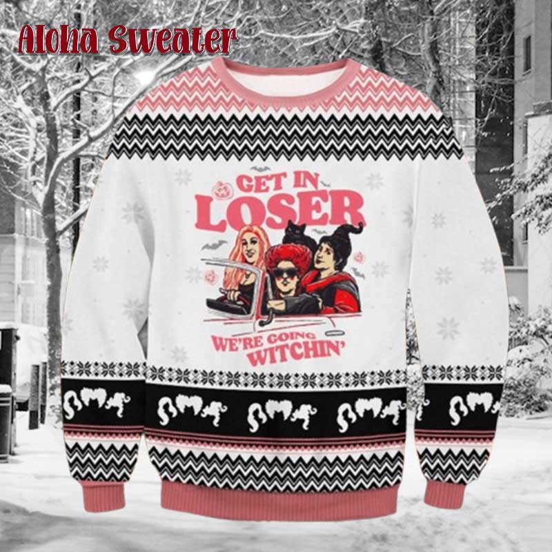 Hocus Pocus 2 Sanderson Sisters Witch Hat Cauldron Ugly Christmas Sweater - Holiday Gift product image 5