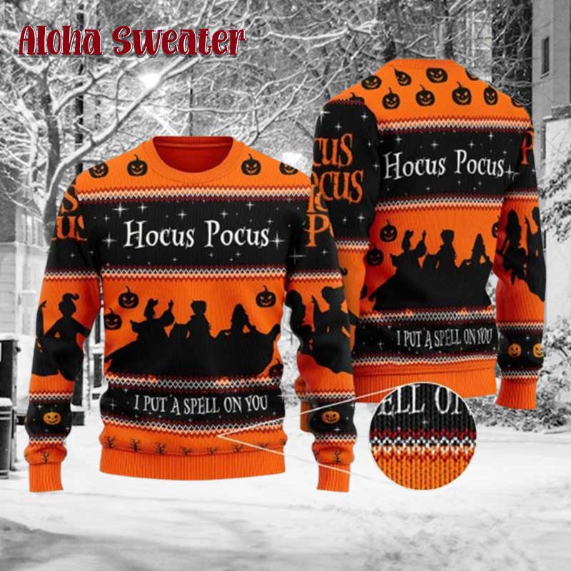 Witches Read Spells Hocus Pocus Ugly Christmas Sweater - Holiday Gift product image 4