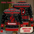 Holiday Pixel Art Deadpool Ugly Christmas Sweater - Holiday Gift product image