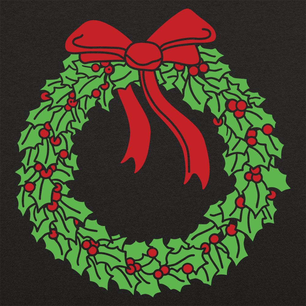 Holiday Wreath - Adult & Kids T-Shirts, Sweatshirts & Hoodies apparel design preview 1