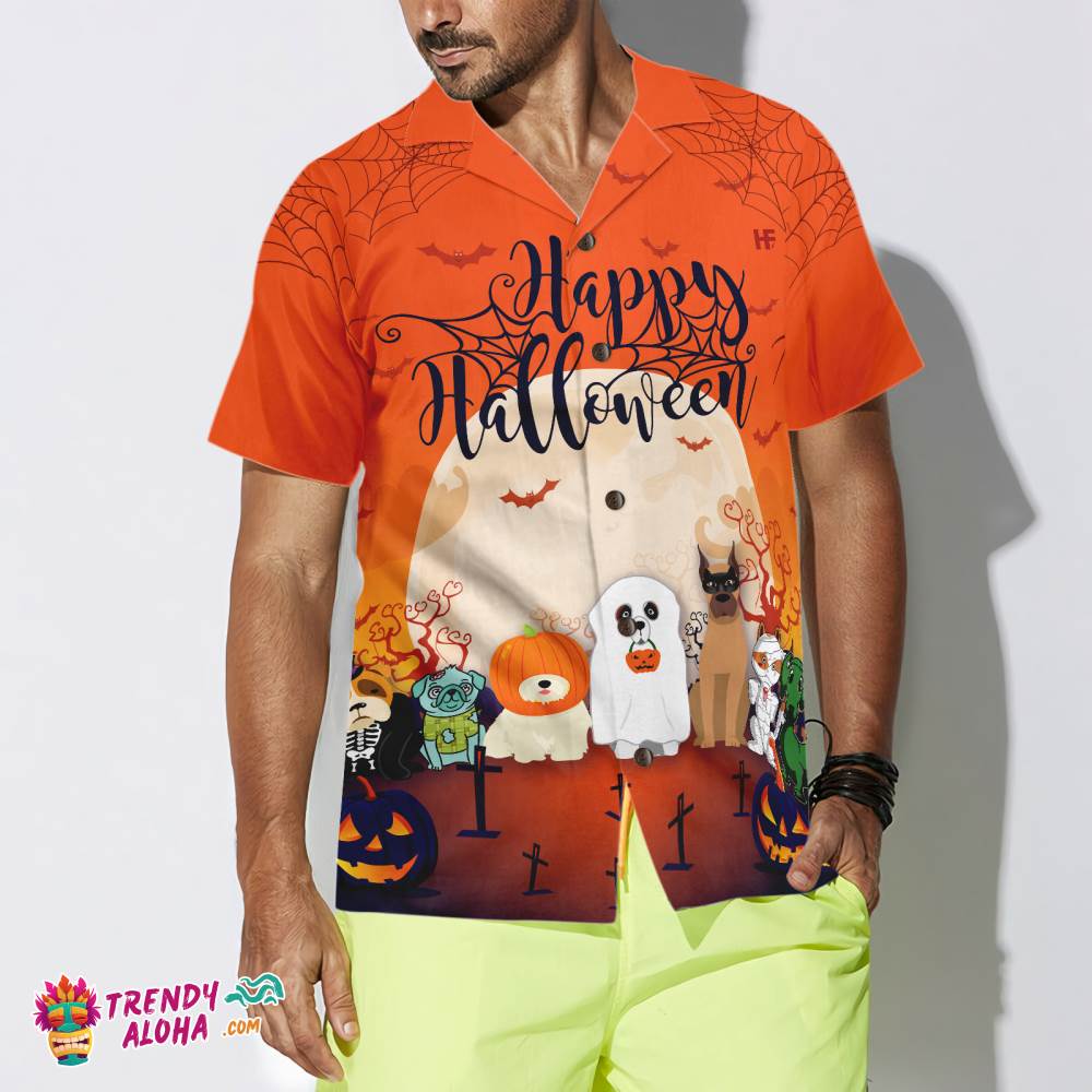 Horror Characters Dogs Halloween Hawaiian Unique For - Adult & Kids T-Shirts, Sweatshirts & Hoodies apparel design preview 1