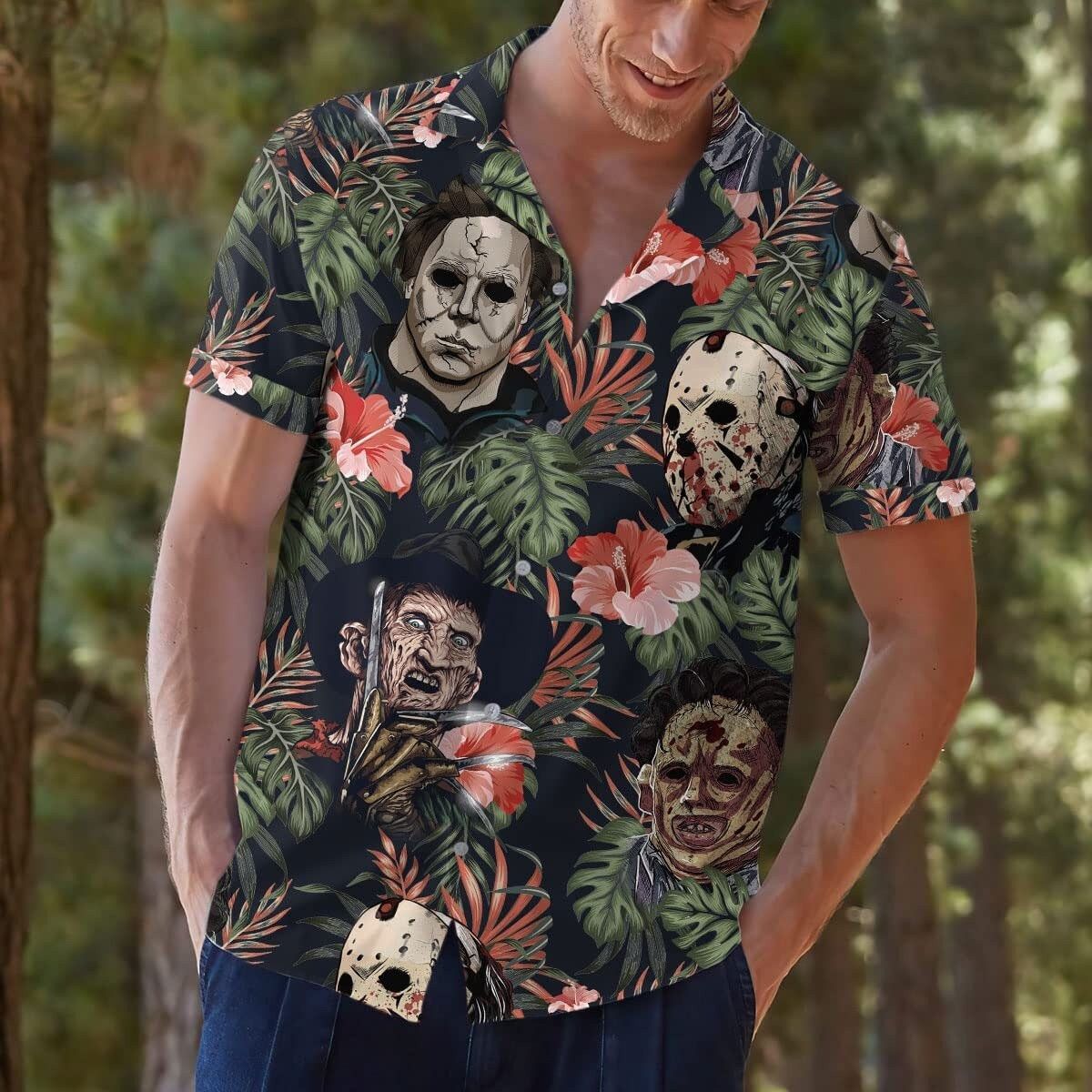 Horror Halloween Hawaiian Hawaii - Adult & Kids T-Shirts, Sweatshirts & Hoodies apparel design preview 1