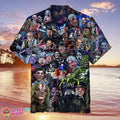 Horror Icons Gathering Scary Movie Friends Hawaiian - Adult & Kids T-Shirts, Sweatshirts & Hoodies apparel design preview 1