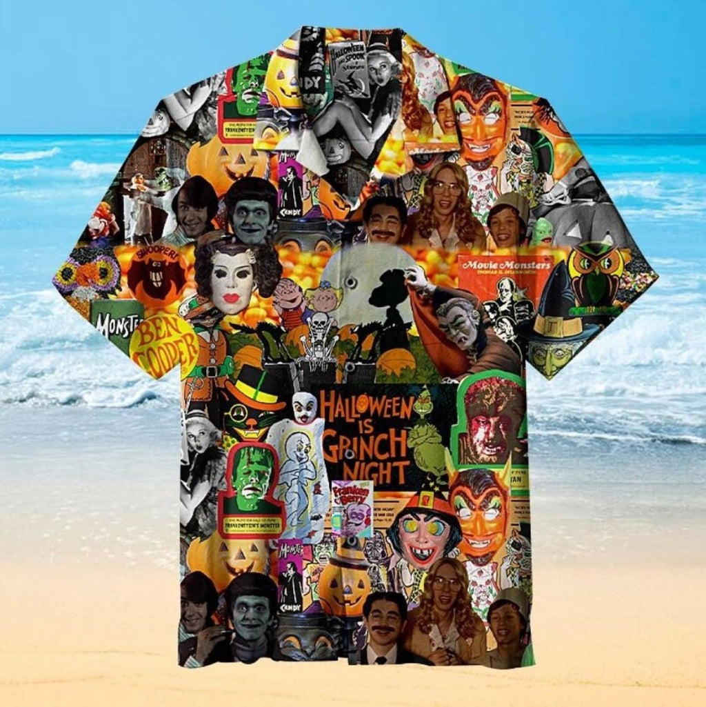 Horror Scary Halloween Carving Party Trendy Hawaiian - Adult & Kids T-Shirts, Sweatshirts & Hoodies apparel design preview 1