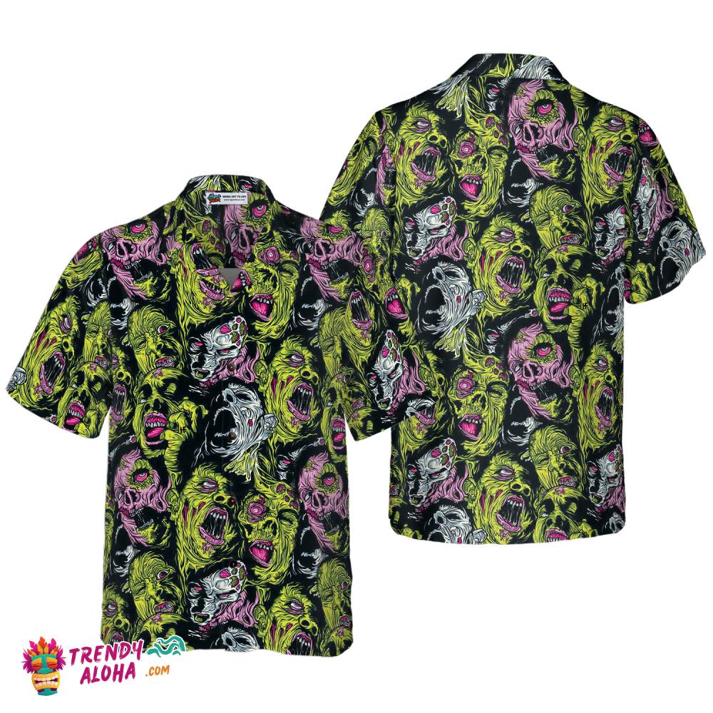 Horror Zombie Head Hawaiian - Adult & Kids T-Shirts, Sweatshirts & Hoodies apparel design preview 1