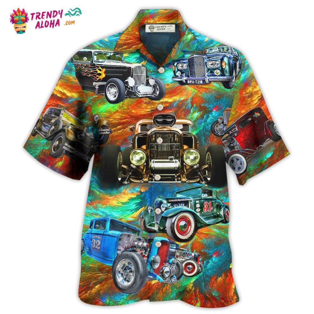 Hot Rod Car How To Ride A Hawaiian Trendy Aloha - Adult & Kids T-Shirts, Sweatshirts & Hoodies apparel design preview 1