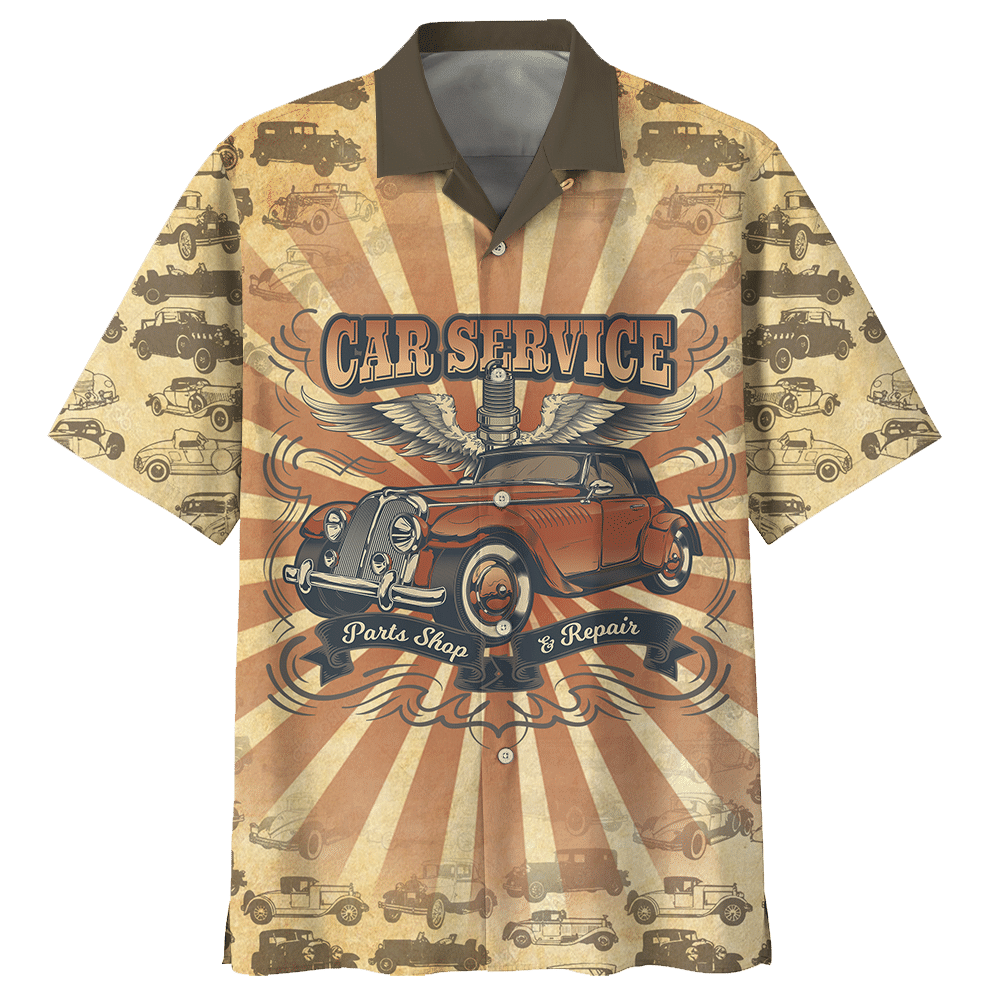 Hot Rod Hawaiian Car Service Parts Shop And Repair - Adult & Kids T-Shirts, Sweatshirts & Hoodies apparel design preview 1