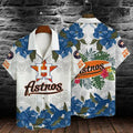 Houston Astros Blue Hibiscus Floral Hawaiian - Adult & Kids T-Shirts, Sweatshirts & Hoodies apparel design preview 1
