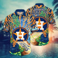 Houston Astros Electric Sunset Hawaiian - Adult & Kids T-Shirts, Sweatshirts & Hoodies apparel design preview 1
