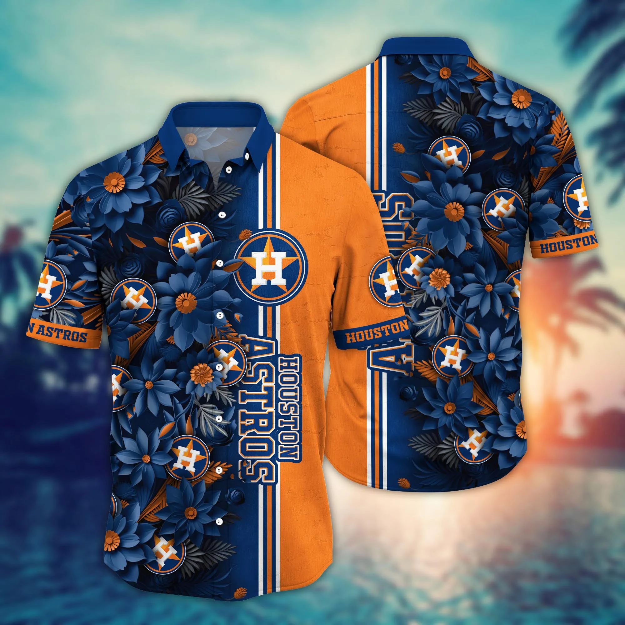 Houston Astros MLB Hawaiian Custom Pool Days Aloha - Adult & Kids T-Shirts, Sweatshirts & Hoodies apparel design preview 1