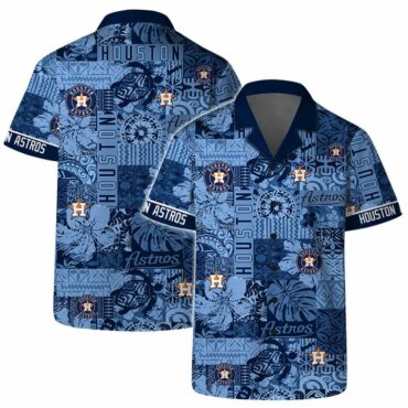 Houston Astros Ocean Breeze Hawaiian - Adult & Kids T-Shirts, Sweatshirts & Hoodies apparel design preview 1