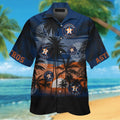 Houston Astros Short Sleeve Button Up Tropical - Adult & Kids T-Shirts, Sweatshirts & Hoodies apparel design preview 1