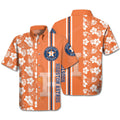 Houston Astros Trendy Hawaiian Logo Baseball Orange - Adult & Kids T-Shirts, Sweatshirts & Hoodies apparel design preview 1