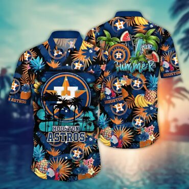 Houston Astros Tropical Paradise Hawaiian - Adult & Kids T-Shirts, Sweatshirts & Hoodies apparel design preview 1
