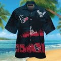 Houston Texans Short Sleeve Button Up Tropical - Adult & Kids T-Shirts, Sweatshirts & Hoodies apparel design preview 1