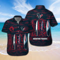Houston Texans Short Sleeve Button Up Tropical - Adult & Kids T-Shirts, Sweatshirts & Hoodies apparel design preview 1