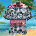 Houston Texans Short Sleeve Button Up Tropical - Adult & Kids T-Shirts, Sweatshirts & Hoodies apparel design preview 1