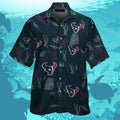 Houston Texans Short Sleeve Button Up Tropical - Adult & Kids T-Shirts, Sweatshirts & Hoodies apparel design preview 1