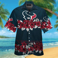 Houston Texans Short Sleeve Button Up Tropical - Adult & Kids T-Shirts, Sweatshirts & Hoodies apparel design preview 1