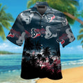 Houston Texans Short Sleeve Button Up Tropical - Adult & Kids T-Shirts, Sweatshirts & Hoodies apparel design preview 1